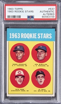 1963 Topps #537 Pete Rose Rookie Card – PSA Authentic